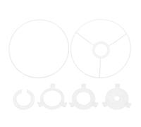 PATIKIL 20cm Ensemble De Cercles Pour Abat-Jour, Cadre Porte-Abat-Jour Anneaux Robustes Avec Adaptateur E27 Vers E14/E26 Spider Fitter Fil De Cadre Pour Abat-Jour DIY Tambour Table Sol