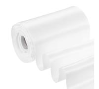 PATIKIL 20M Rouleau 4"/10cm Ruban Satin Ruban Cadeau Emballage Blanc | pour Kit Cérémonie Couverture Inauguration Grand Ouverture Nœud Voiture Chaise Echarpe DIY Couture Artisanat