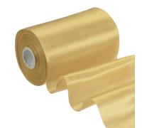 PATIKIL 20M Rouleau 4"/10cm Ruban Satin Ruban Cadeau Emballage Doré | pour Kit Cérémonie Couverture Inauguration Grand Ouverture Nœud Voiture Chaise Echarpe DIY Couture Artisanat