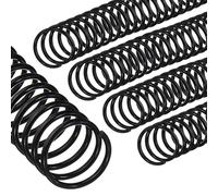 PATIKIL 20mm (3/4") Bobines de Reliure Spirale en Plastique, 20 Pcs Bobines de Reliure 170 Feuilles Capacité 4:1 Pas de Reliure pour Feuilles de Papier, Noir