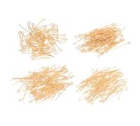 PATIKIL 20mm/30mm/40mm/50mm Épingle à Oeil Aiguilles Environ 600Pcs Épingles à Tête Métallique, Broches à Œil Ouvert pour la Fabrication de Bijoux, Boucles d'Oreilles, Doré Clair