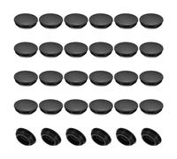 PATIKIL 20mm Diamètre Silicone Rond Snap, 30 Pièces en Type Verrouillage Mobilier Trou Bouchon Bouton Protecteur Couvercle Tête Convient pour Trou de 20mm, Noir
