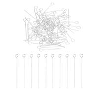 PATIKIL 20mm Épingle à Oeil Aiguilles Environ 150Pcs 21 Jauge Épingles à Tête Métallique, Broches à Œil Ouvert pour la Fabrication de Bijoux, Boucles d'Oreilles, Colliers, Ton Argenté