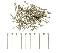 PATIKIL 20mm Épingle à Oeil Aiguilles Environ 400Pcs 21 Jauge Épingles à Tête Métallique, Broches à Œil Ouvert pour la Fabrication de Bijoux, Boucles d'Oreilles, Colliers, Bronze