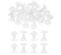 PATIKIL 20mm Vis Chicago, 20 ensembles de vis à poste de liaison en plastique pour ceinture en cuir, albums photo, transparent