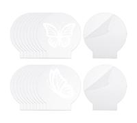 PATIKIL 20pcs 5X4,7" Acrylique Feuille Clair Pure Moulé pour LED Lumière Base, 2mm/0.08" Épais Rond Transparent Panneau Tableau avec Film pour Table DIY Affichage Projet