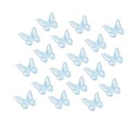 PATIKIL 20Pcs Appliques Papillon Decorations, 2.4 Inches Double Couche Dentelle Organza Patches Papillon Appliques A Coudre Pour Robe De Mariée Mariage Vêtements Chapeau Rideau, Bleu Clair