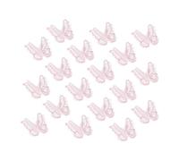 PATIKIL 20Pcs Appliques Papillon Dentelle Organza Double Couche, 2 Pouces Patches Papillon A Coudre Pour Robe De Mariée Chapeau Rideau, Rose