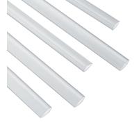 PATIKIL 20Pcs Barres De Reliure, 13x8mm Barres De Reliure Glissiere Capacite 50 Feuilles Format A4 Couverture De Rapport Presentation Reliure Pour Etude Bureau, Transparent Blanc