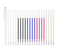 PATIKIL 20Pcs Recharges De Stylos Gel Effaçables À La Chaleur, 1mm Stylos À Encre Disparaissante Pour Marquer Le Tissu, Stylo Marqueur De Tissu Pour Couture Patchwork, 5 Couleurs D'Encre