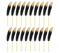 PATIKIL 20Pcs Stylos à Bille à Plume en Vrac 0,5 mm en Plume Vintage pour Bureau, Signature des Invités de Mariage, Noir