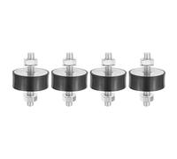 PATIKIL 20x50mm Silentblocs En Caoutchouc, 4 Pcs Supports Anti-Vibrations Cylindriques En Caoutchouc M6 Avec Ecrous Pour Garage Moteurs Compresseurs D'Air Moteurs (Type VV)