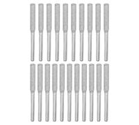 PATIKIL 21 Pcs Affûteur De Chaîne De Tronçonneuse Diamant 5/32 Pouce Haute Dureté Pierre À Aiguiser Kit De Polissage Outil De Meulage Chaîne Tronçonneuse Pierre Bijoux Bois, Argent (4mm)