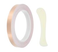 PATIKIL 22 Yard 1/2 Inch Ruban De Cuivre, Ruban De Cuivre Conducteur Unilateral Outil De Vitrail Avec Raclette Pour Outils De Vitrail DIY Artisanat