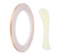 PATIKIL 22 Yard 1/6 Inch Ruban De Cuivre, Ruban De Cuivre À Conductivité Unilatérale Outil De Foil Pour Vitraux Avec Grattoir Pour Outils De Vitrail DIY Artisanat