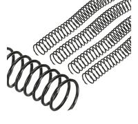 PATIKIL 22mm (7/8") Bobines de reliure spirale en plastique, 20 pcs Bobines de reliure 190 feuilles Capacité 3:1 Pas de reliure pour feuilles de papier, Noir