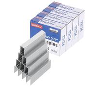 PATIKIL 23/24 Agrafes pour Agrafeuse, 4 Boîtes de 4000 Pcs, Longueur de Jambe Standard de 15/16", Pointe Plate et Tranchante, Sans Bourrage, pour Fournitures Bureau à Domicile, Argenté
