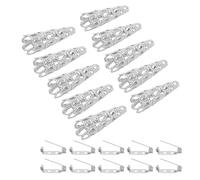 PATIKIL 23mm Porte-Corsage Décoratif, 10 Pcs Broche Pin Vase Pocket Boutonnières Support avec Broches pour Mariage Fête Artisanat DIY, Argent Clair