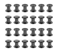 PATIKIL 24 Ensembles de vis Chicago, 8mm l Vis Chicago Phillips Vis à Reliure Vis Boulons Rivets en Cuir Connecteurs pour Ceinture en Cuir Albums de Photos Scrapbook, Noir