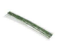 PATIKIL 24 Jauge 14" Floral Tige Fil, 80 pcs Papier Emballé Fer Artificiel Fleur Tige Accessoires pour DIY Bouquet Tige et Artisanat Décoration, Foncé Vert