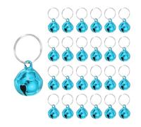 PATIKIL 24 PCS Cloche Pour Chien Mini Cloche Pour Chat Bleu | Petite Cloche Pour Collier D'Animal De Compagnie, Porte-Clés Mignon En Métal Sonore, Gros Lot Pour Charm De Collier