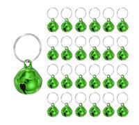 PATIKIL 24 PCS Cloche Pour Chien, Mini Cloche Pour Chat Petite Cloche Pour Collier D'Animal De Compagnie Porte-Clés Mignon Métal En Gros Sonnette Forte, Vert