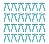 PATIKIL 24 pièces Nœuds en Velours Bleu Clair Largeur 1 Pouce 5x7 Pouces | Ruban Ornement Cadeau Nœuds Vintage pour Décoration Sapin Noël Mariage Anniversaire Fêtes