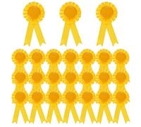 PATIKIL 24 Rubans de récompense, 1er, 2e, 3e Place Ruban de Reconnaissance Gagnant Ruban de Prix Naturel Rubans de médaille de Participation pour événement Sport de compétition, Jaune