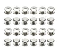 PATIKIL 24 Sets Chicago Screws, 4x4mm(DxH) Chicago Screws Phillips Binding Post Screw Bolts Rivets En Cuir 304 Acier Inoxydable Pour Leather Belt Scrapbook Photo Albums, Silver