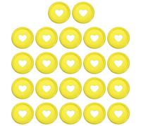 PATIKIL 24mm Plastique Livre Reliure Disques, 22 Paquet Discbound Extension Disques Coeur Classeur Anneaux pour DIY Carnet Planificateur, Jaune