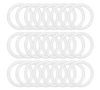 PATIKIL 24Pcs Anneaux de Capteur de Rêves en Plastique de 1,3 Pouce, pour Décoration Murale DIY Maison Voiture Mariage, Blanc