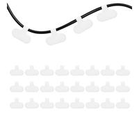 PATIKIL 24Pcs Étiquettes Pour Câbles, 2.4" Étiquettes À Écrire Pour Fils Étiquettes Pour Cordon Attaches Pour Câbles Ovales Pour Électronique Organiser Fils Classer Identification, Blanc