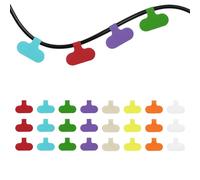 PATIKIL 24Pcs Étiquettes Pour Câbles, 2.4" Étiquettes À Écrire Pour Fils Étiquettes Pour Cordon Attaches Pour Câble Ovales Pour Électronique Organiser Fils Classer, Multicolore