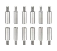 PATIKIL 24Pcs M3 Entretoises, 13+6mm Entretoise Filetée M3 en Acier Inoxydable Kit de Vis 3mm ID 5mm OD Adaptateurs de Filetage Métrique Mâle Femelle pour Carte de Circuit Imprimé PCB