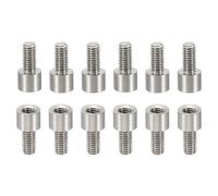 PATIKIL 24Pcs M3 Entretoises, 4+6mm Entretoise Filetée M3 en Acier Inoxydable Kit de Vis 3mm ID 5mm OD Adaptateurs de Filetage Métrique Mâle Femelle pour Carte de Circuit Imprimé PCB