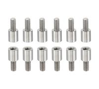 PATIKIL 24Pcs M3 Entretoises, 7+6mm Entretoise Filetée M3 en Acier Inoxydable Kit de Vis 3mm ID 5mm OD Adaptateurs de Filetage Métrique Mâle Femelle pour Carte de Circuit Imprimé PCB