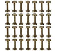 PATIKIL 25 Ensembles de Vis Chicago, Vis de Fixation à Fente en Laiton de 20 mm pour Ceinture en Cuir, Albums Photo Scrapbook, Couleur Bronze
