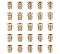 PATIKIL 25 Pièces Insert Fileté À Entraînement Hexagonal Pour Bois, M4 x 10mm Insert Fileté En Alliage De Zinc Vis À Meuble Avec Joint Pour Outils À Bois Boulon À Tête Plate Écrou