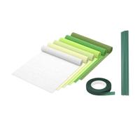 PATIKIL 250cm Papier Crépon Blanc/Jaune/Vert Clair/Vert Olive/Vert Foncé/Vert 6 Rouleau 25cm Largeur pour Confection Fleurs Artisanales Emballages Cadeaux Décorations Fêtes