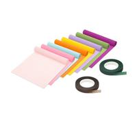 PATIKIL 250cm Papier Crépon Violet/Rose/Jaune/Bleu/Vert/Jaune Clair/Rouge/Beige 8 Rouleau 25cm Largeur pour Confection Fleurs Artisanales Emballages Cadeaux Décorations Fêtes