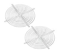 PATIKIL 250mm Ventilateur Doigt Grille, 2 Paquet Métal Grille Protection Garde avec Vis pour Ventilateur Protectif Couverture Bricolage, Argent