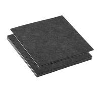 PATIKIL 255x255mm Patin en Feutre pour Meuble, 5 Pcs 2mm Épaisseur Coussinet en Feutre Carré Doux, Adhésif, Antidérapant, Anti-Rayures, pour Lampe, Meubles, Bricolage, Artisanat, Noir