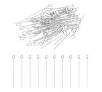 PATIKIL 25mm Épingle à Oeil Aiguilles Environ 150Pcs 21 Jauge Épingles à Tête Métallique, Broches à Œil Ouvert pour la Fabrication de Bijoux, Boucles d'Oreilles, Couleur Rhodium