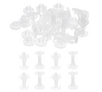 PATIKIL 25mm Vis Chicago, 20 ensembles de vis à poste de liaison en plastique pour ceinture en cuir, albums photo, transparent