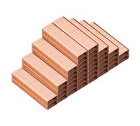 PATIKIL 26/6 Agrafes Standard, 10 Paquets 10000pcs 1/4" Longueur de Jambe Agrafes à Pointe Ciseau à Plat sans Blocage pour Agrafeuse de Bureau Fournitures de Bureau à Domicile, Or Rose