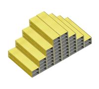 PATIKIL 26/6 Agrafes Standard, 10 Paquets 10000pcs 1/4" Longueur de Jambe Agrafes à Pointe Plate sans Blocage pour Agrafeuse de Bureau Fournitures de Bureau à Domicile, Jaune
