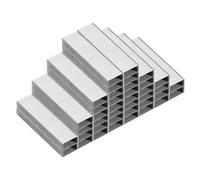 PATIKIL 26/6 Agrafes Standard, 10 Paquets 10000pcs 1/4" Longueur de Jambe Agrafes à Pointe Plate sans Blocage pour Agrafeuse de Bureau Fournitures de Bureau à Domicile, Tonalité Argent