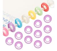 PATIKIL 28mm 1.1" Disques de reliure de livre ronds en plastique, 22 pièces Disques d'expansion Discbound Stylo insérable Plaqué Anneaux de reliure ronds pour carnet de notes, Violet