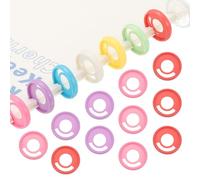 PATIKIL 28mm 1.1" Disques de reliure de livre ronds en plastique, 33 pièces Disques d'expansion Discbound Pen Insertable de reliure ronds pour carnet de notes, Rose/Rouge/Violet