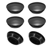 PATIKIL 28mm Diamètre Silicone Rond Snap, 6 Pièces en Type Verrouillage Mobilier Trou Bouchon Bouton Protecteur Couvercle Tête Convient pour Trou de 2,5-28mm, Noir